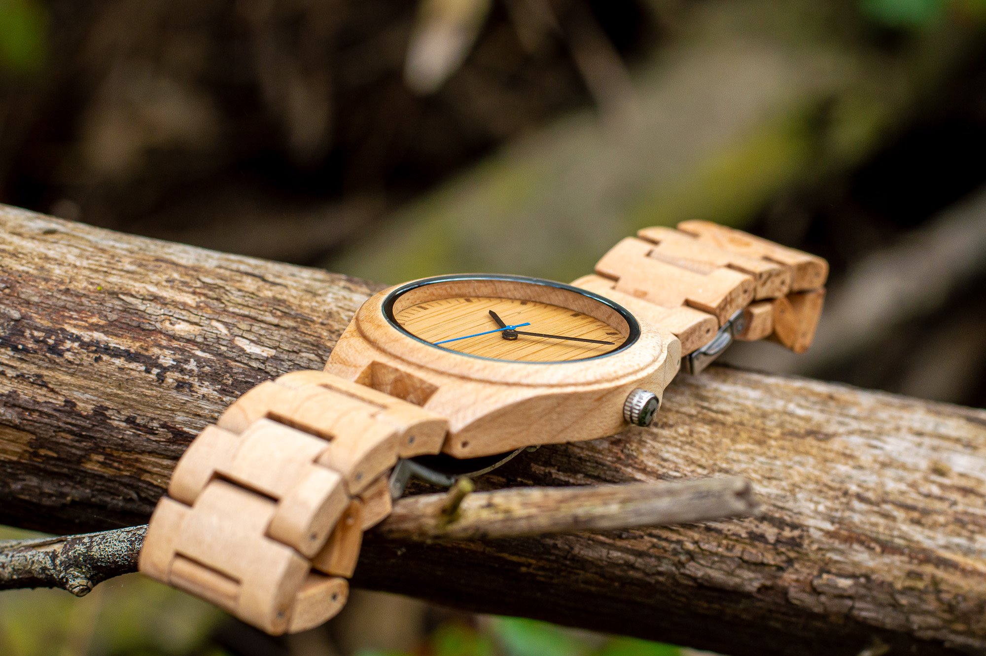 Orologio in Legno di Zebrano e Sandalo Kobe Ivory