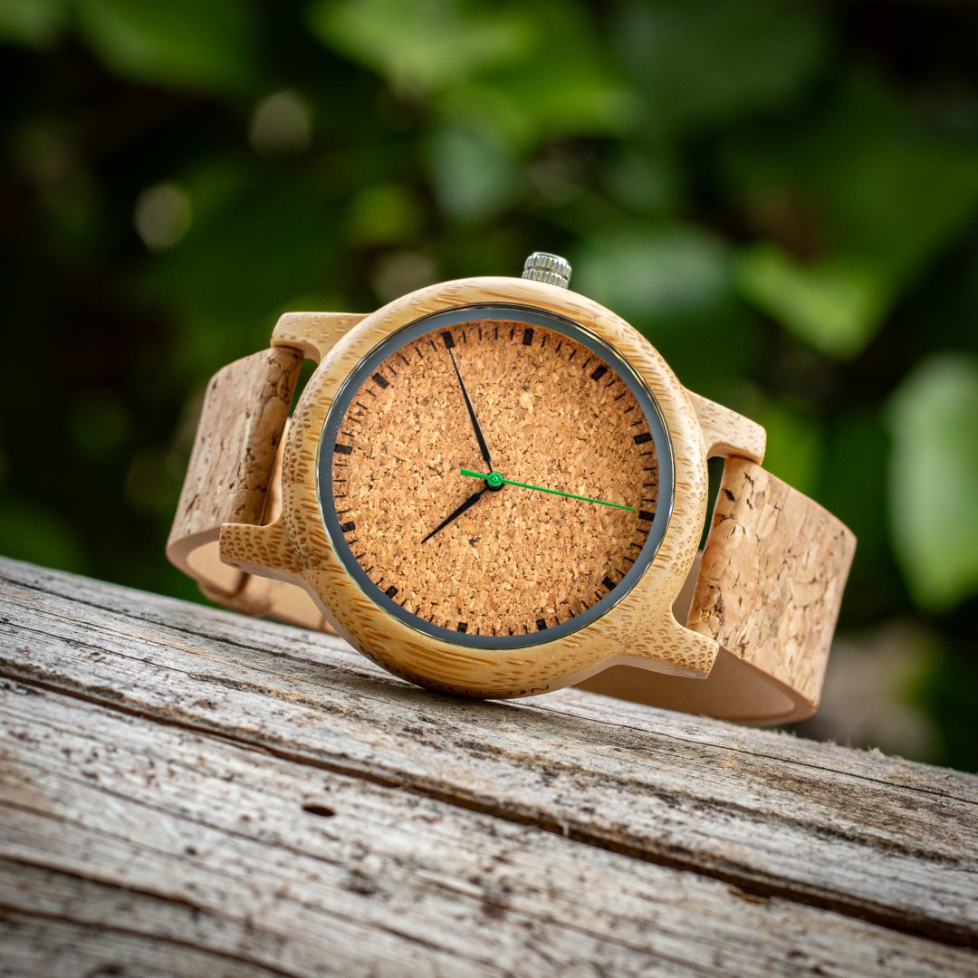 Orologio in Legno con cinturino in sughero Camden Cork 44mm