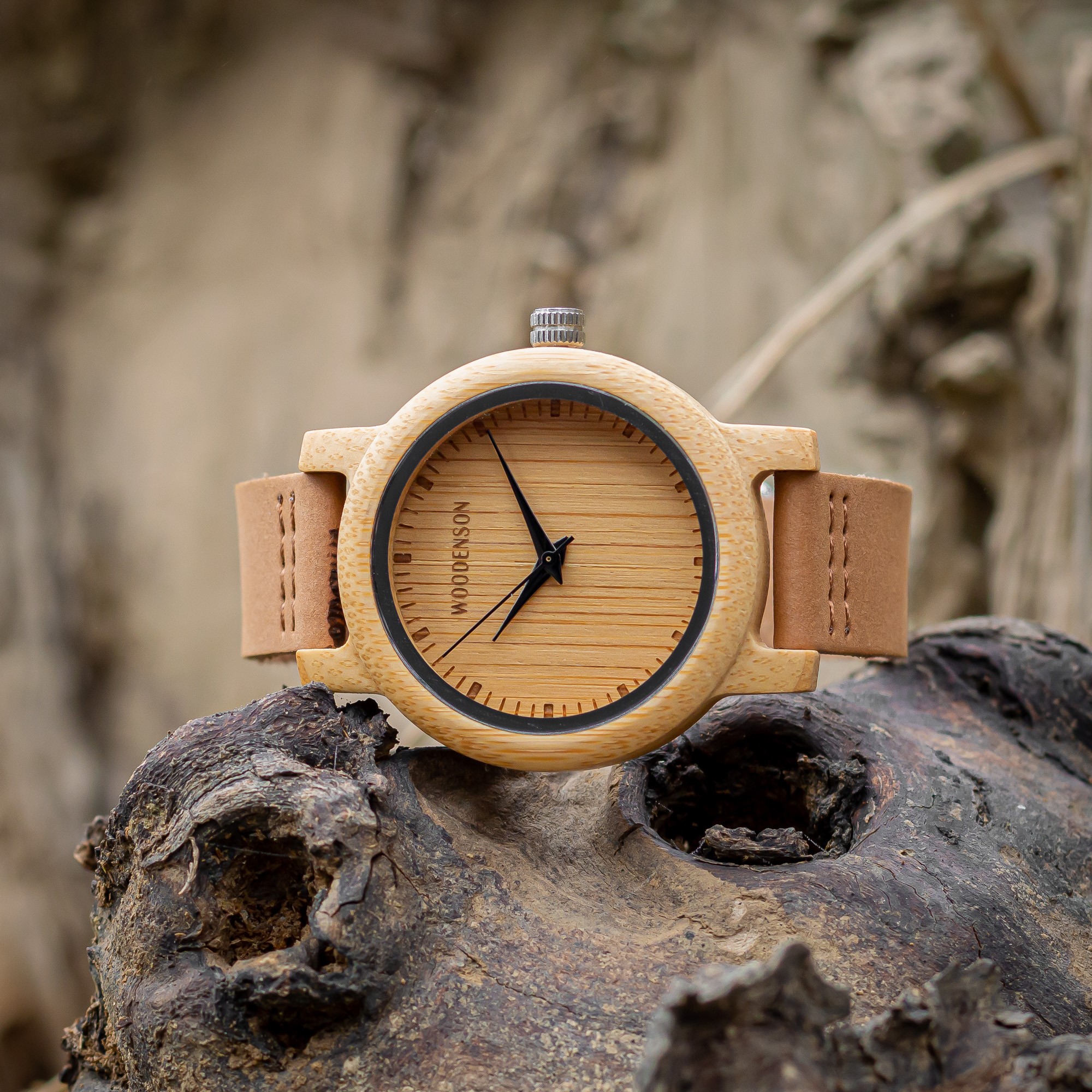 Zeitholz Orologio In Legno Uomo Bergen – Cronografo 42mm – Quarzo Giapponese – Naturale E Sostenibile