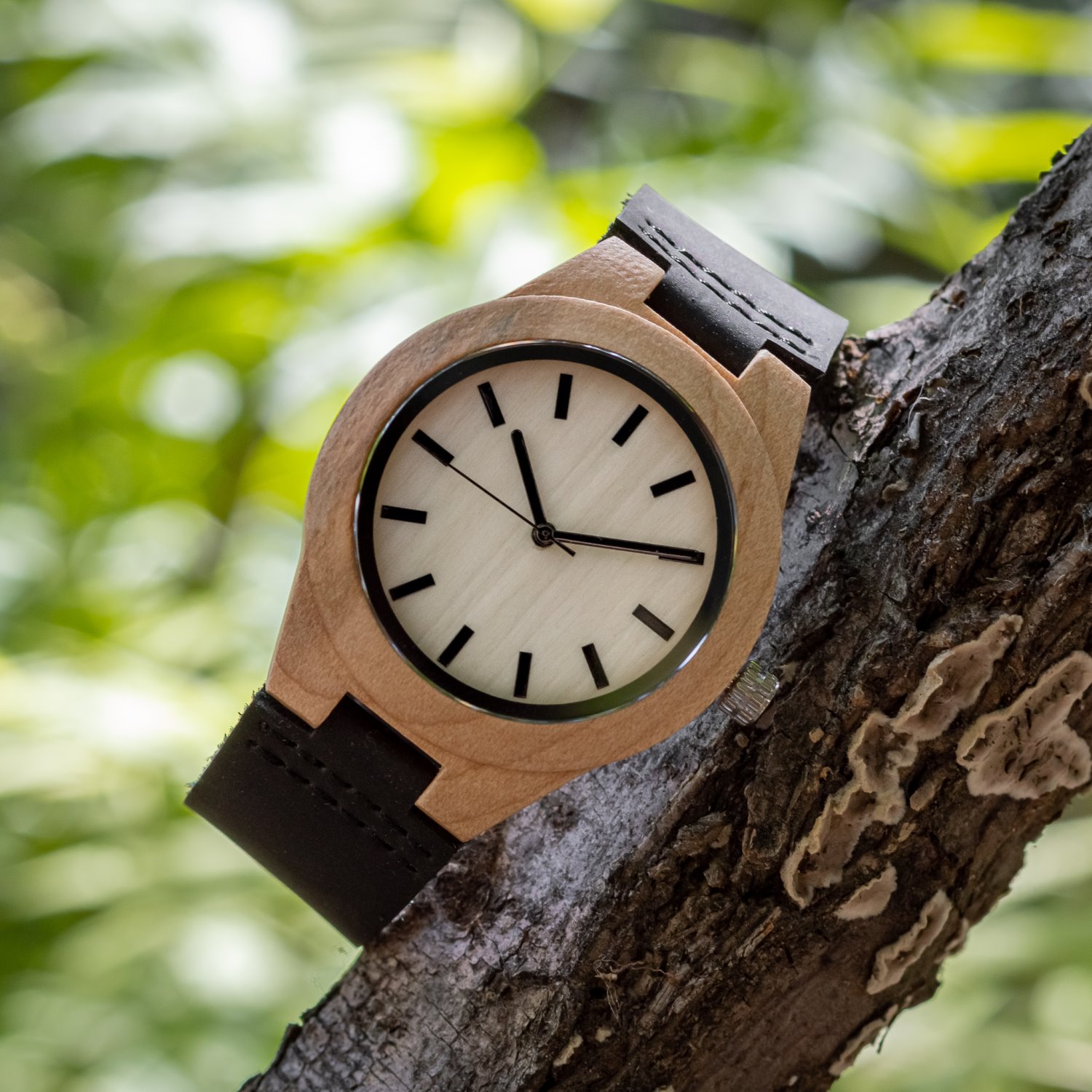 Orologio in Legno d'Acero Taranis 44mm